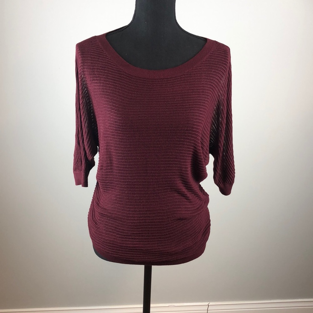 Express- Burgundy Knit Pullover Shirt- M